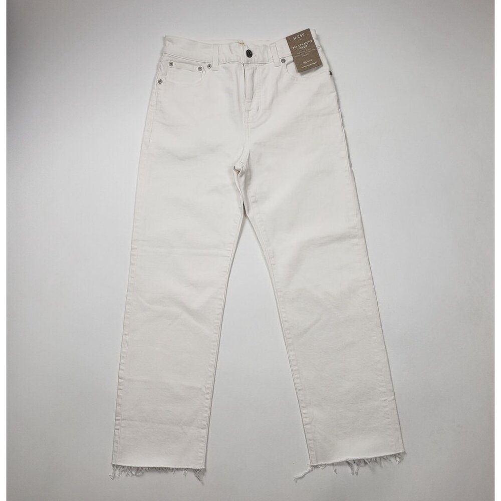 Madewell The Petite '90s Straight Crop Jean in Tile White Women's Size 25P NWT - Picture 13 of 16